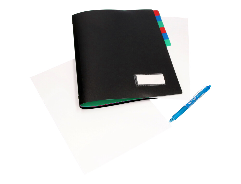 CARPETA LIDERPAPEL CLASIFICADORA POLIPROPILENO DIN A4 NEGRA -PORTAFIRMAS -12 DEPARTAMENTOS