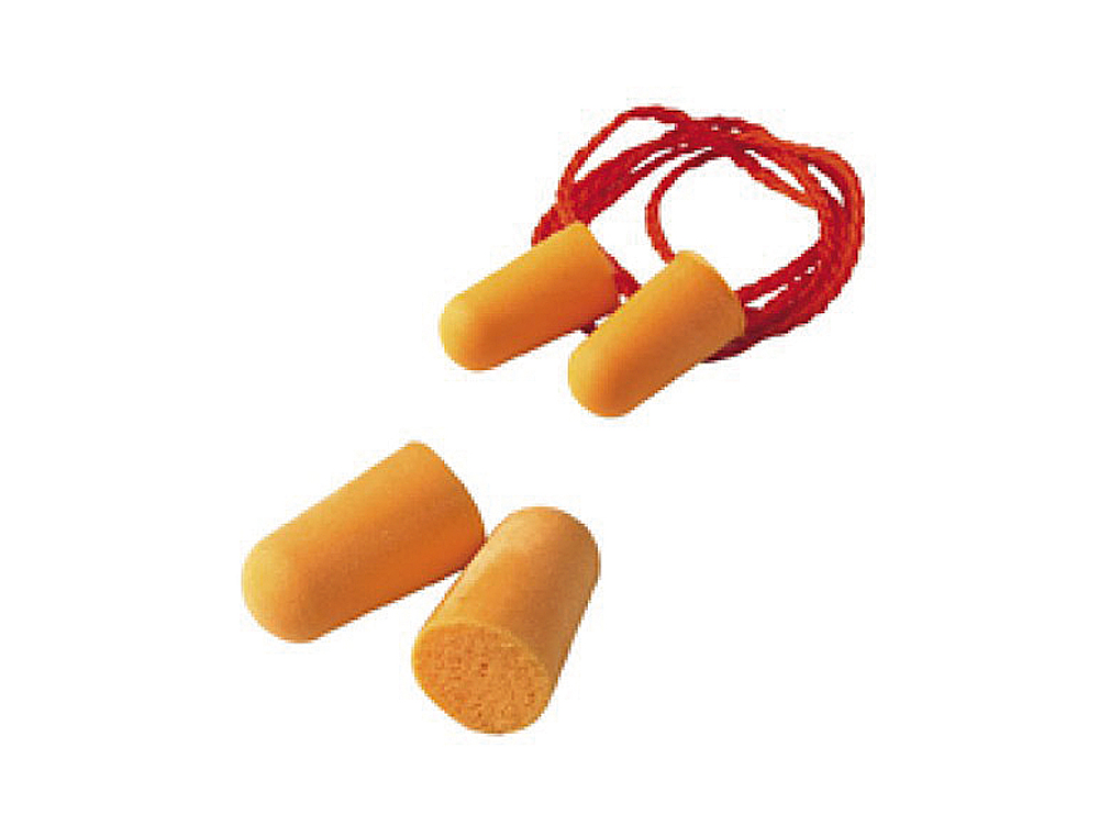 TAPONES REUTILIZABLES DE SILICONA CON CORDON TEXTIL PUNTA RIGIDA PARA INSERCION PRECISA PACK DE 100 PARES