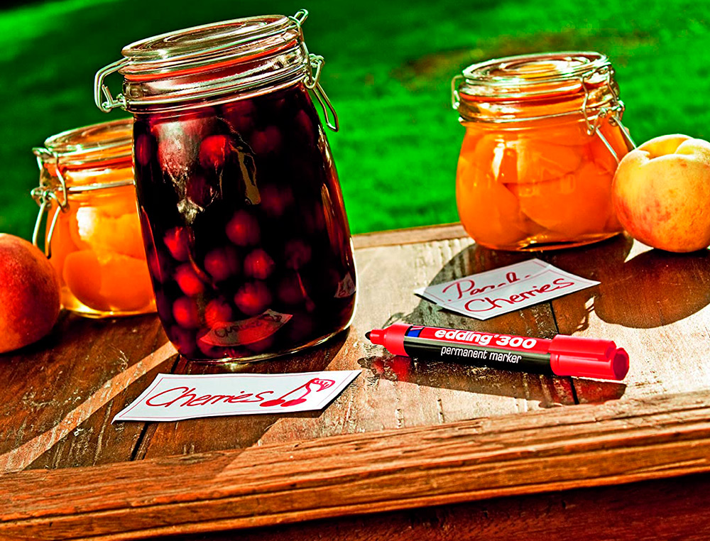 ROTULADOR EDDING MARCADOR PERMANENTE 300 ROJO PUNTA REDONDA 1,5-3 MM RECARGABLE