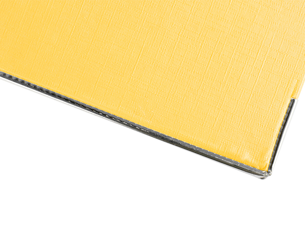 ARCHIVADOR DE PALANCA LIDERPAPEL FOLIO DOCUMENTA FORRADO PVC CON RADO LOMO 52 MM AMARILLO COMPRESOR