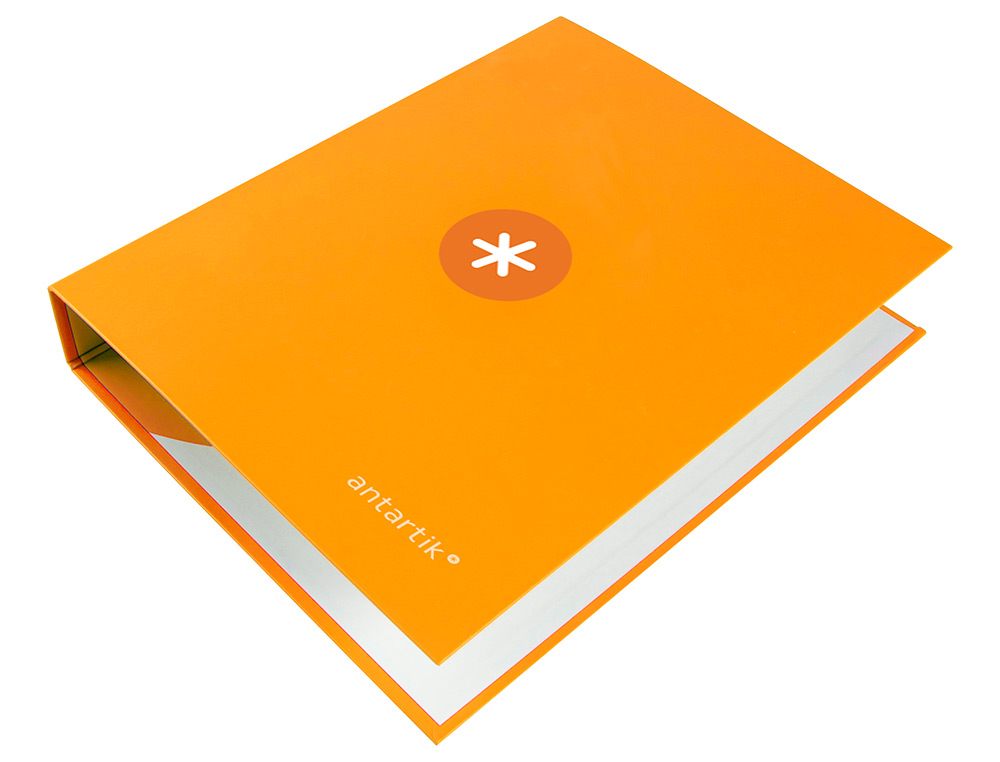 CARPETA 4 ANILLAS 40 MM MIXTAS ANTARTIK A4 FORRADA COLOR MOSTAZA