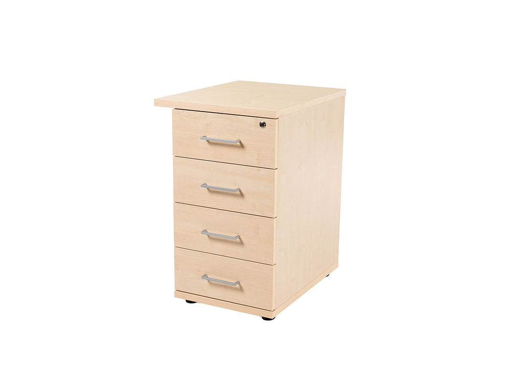 CAJONERA ROCADA CON 4 CAJONES SERIE STORE 72X47X60 ACABADO AA01 HAYA/HAYA